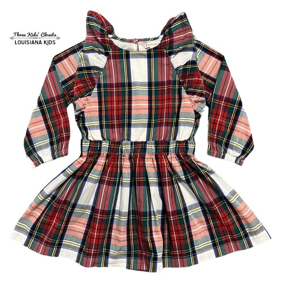 Crewcuts 3Y Christmas Holiday Plaid Party Dress